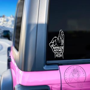Namaste Bitches Magic Wand Hand Vinyl Decal